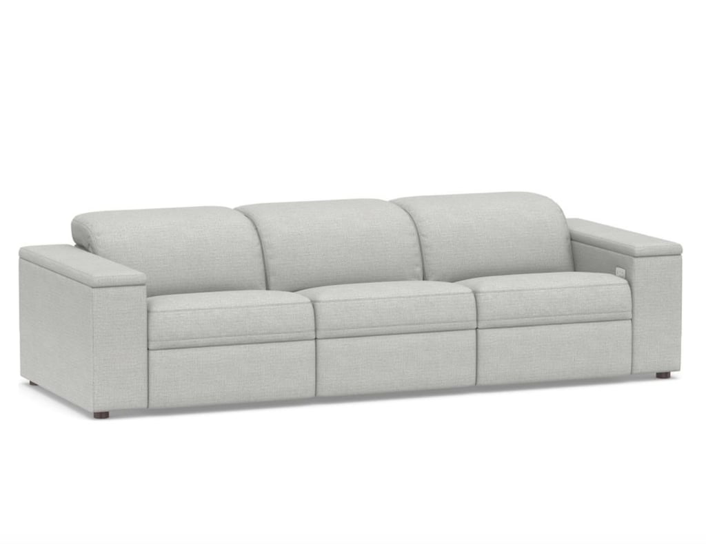 最现代的躺椅上:陶器谷仓超软垫躺沙发上