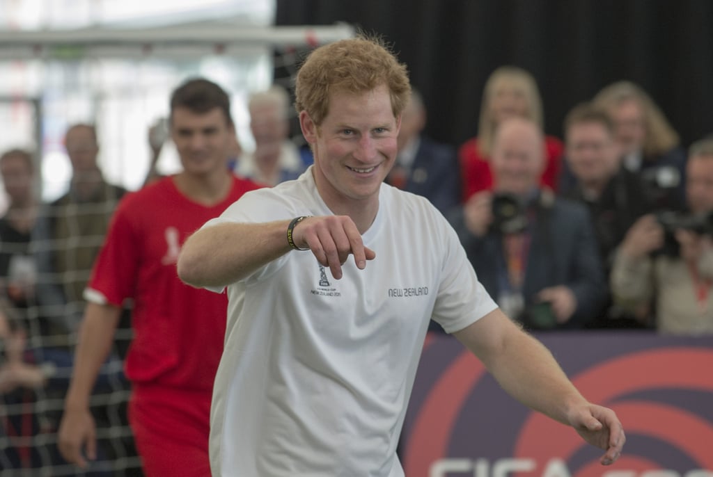 Prince Harry Playing Soccer in New Zealand