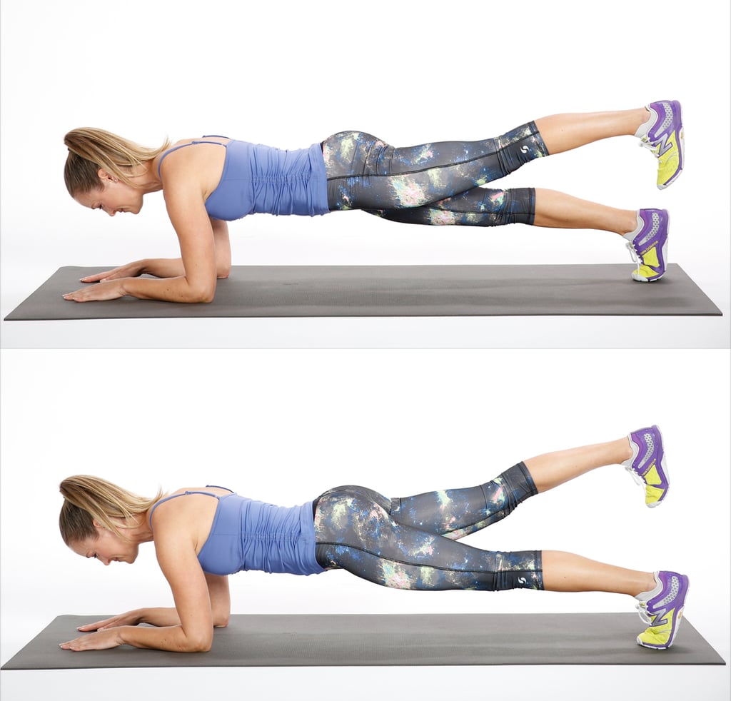 Circuit One Elbow Plank With Leg Lift Bodyweight Workout For Women Popsugar Fitness Photo 4 0150