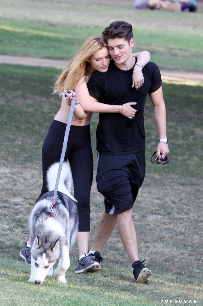 Bella Thorne and Gregg Sulkin Walking Dogs