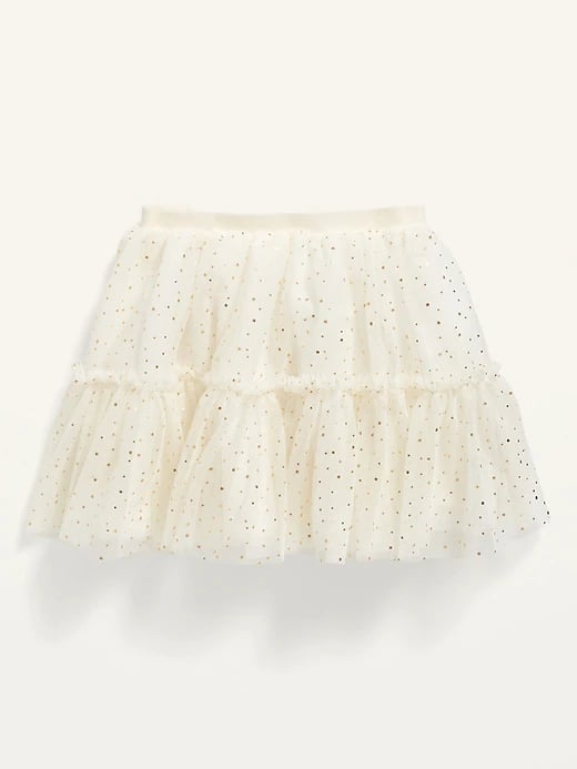 Old Navy Gold-Flecked Tiered Tulle Tutu Skirt for Toddler Girls