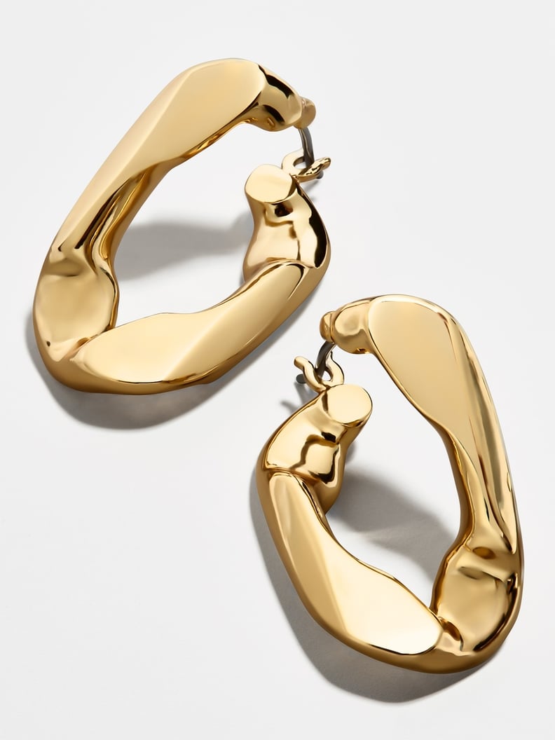 Michel Large Curb Chain Hoop Earrings