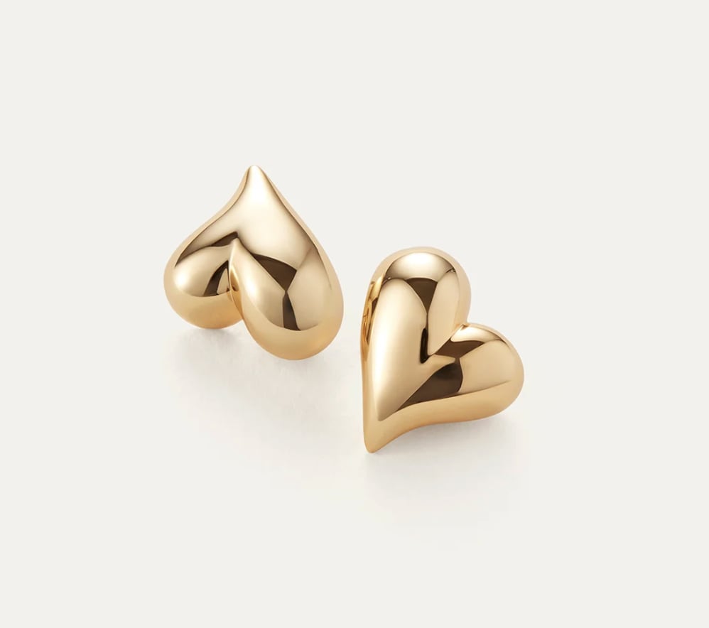 Jenny Bird Art Heart Button earrings