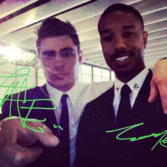 That Awkward Moment costars Zac Efron and Michael B. Jordan snapped a backstage selfie.
Source: Instagram user zacefron