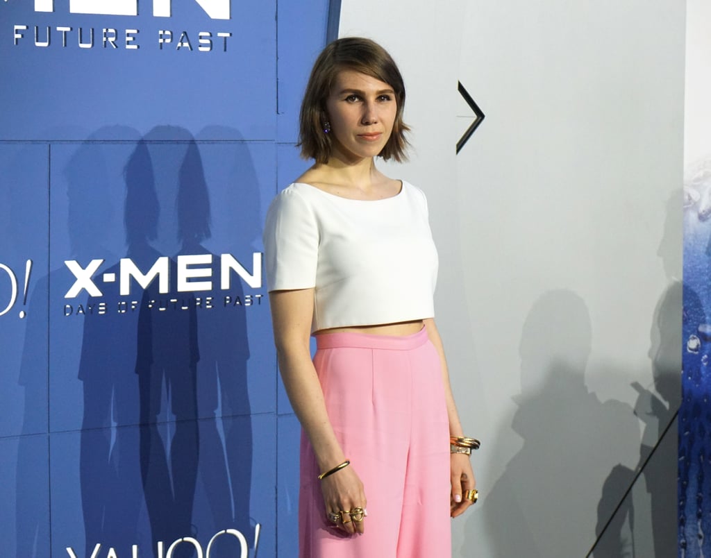 Zosia Mamet stepped out in white and pink.