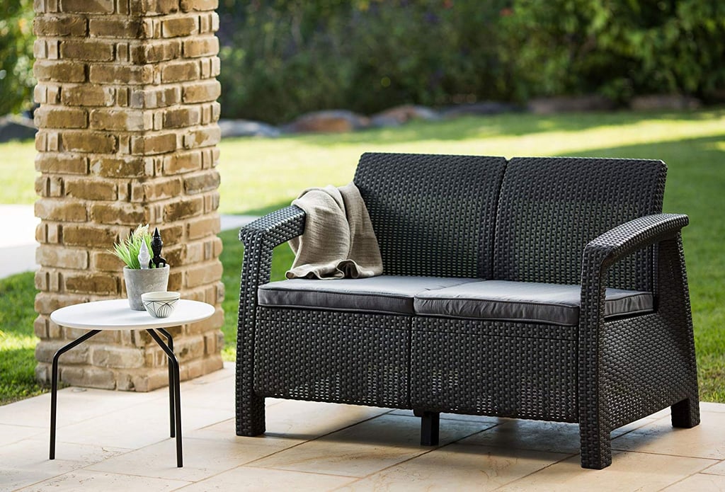 Keter Corfu Love Seat All Weather Outdoor Patio Garden Furniture