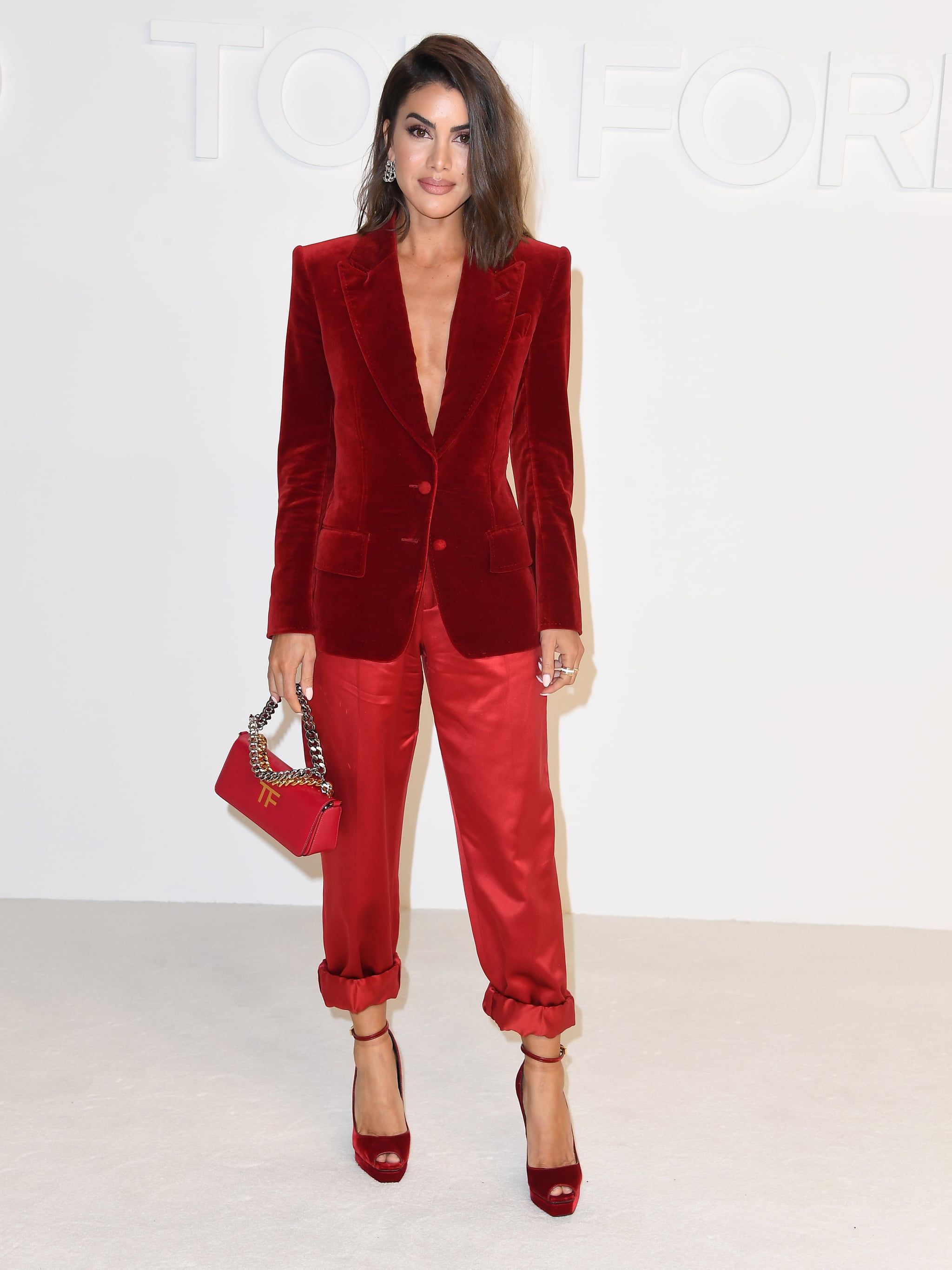 Camila Coelho at the Tom Ford Fall 2020 Show, Your Guide to What A-List  Celebrities Are Wearing to 2020's Fall Fashion Week