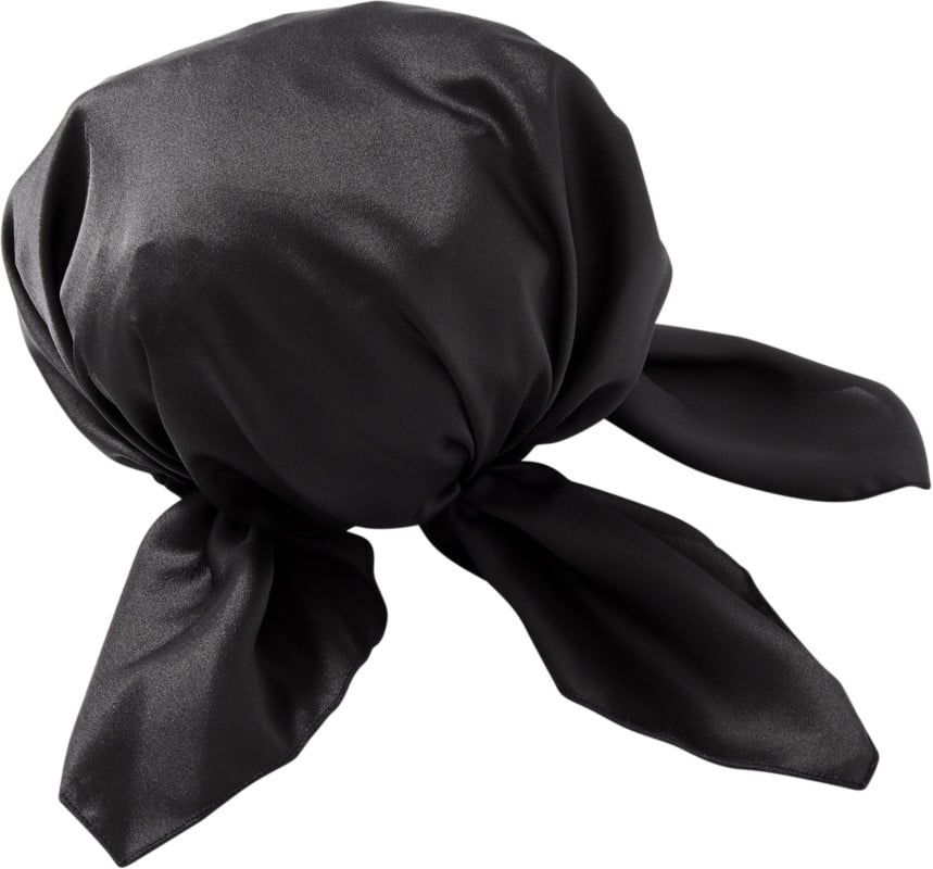 Kitsch Black Satin Head Scarf