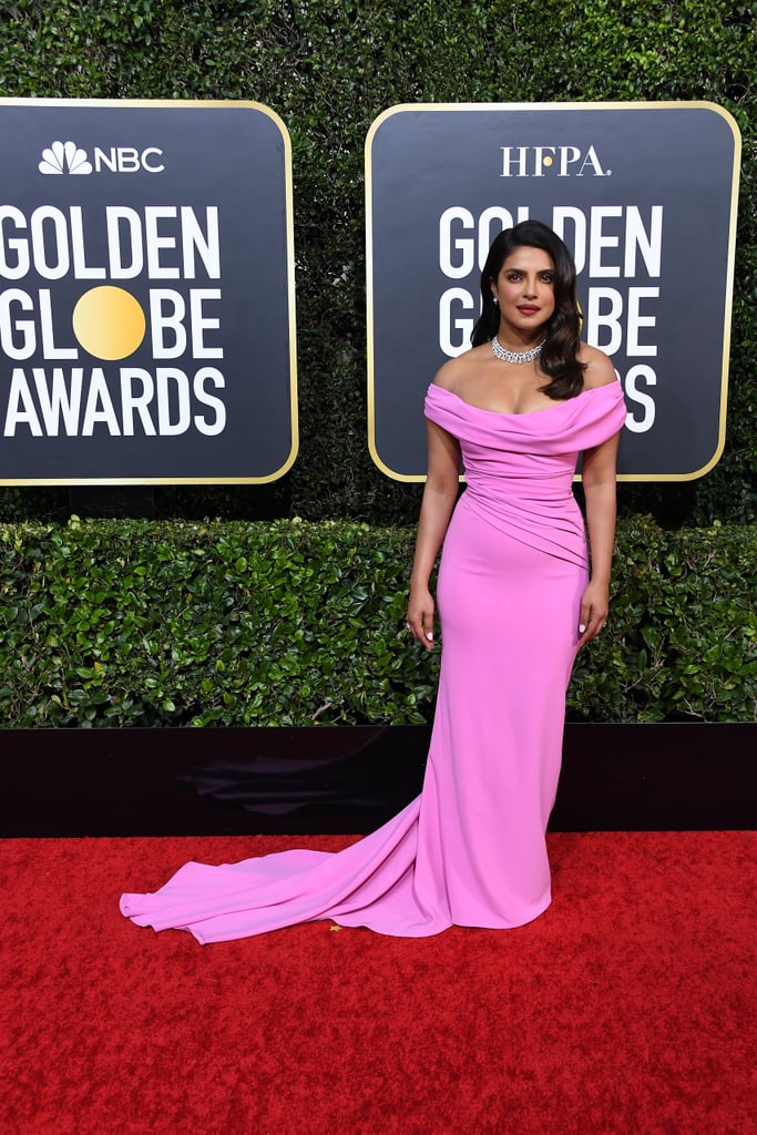 See Priyanka Chopra's Glam Pink Dress at the Golden Globes