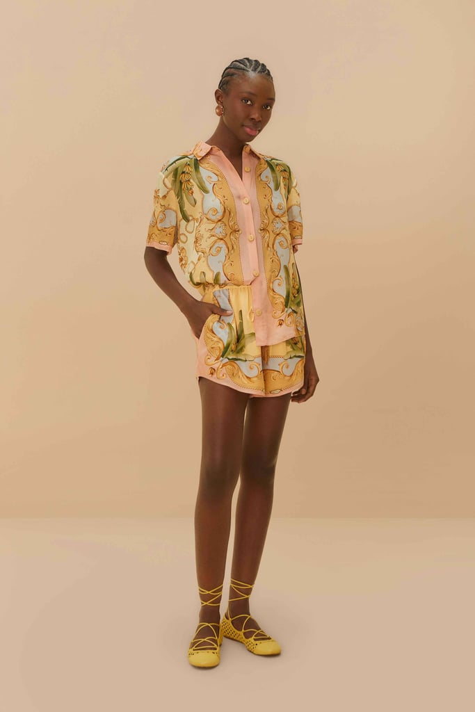 Farm Rio Multicolor Banana Royalty Kaleidoscope Shorts