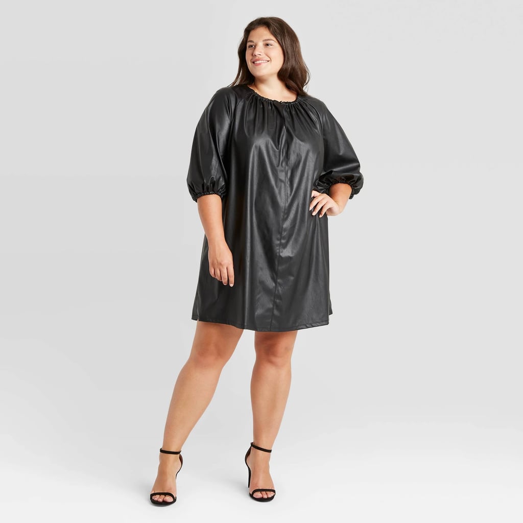 Balloon Long Sleeve Shift Dress