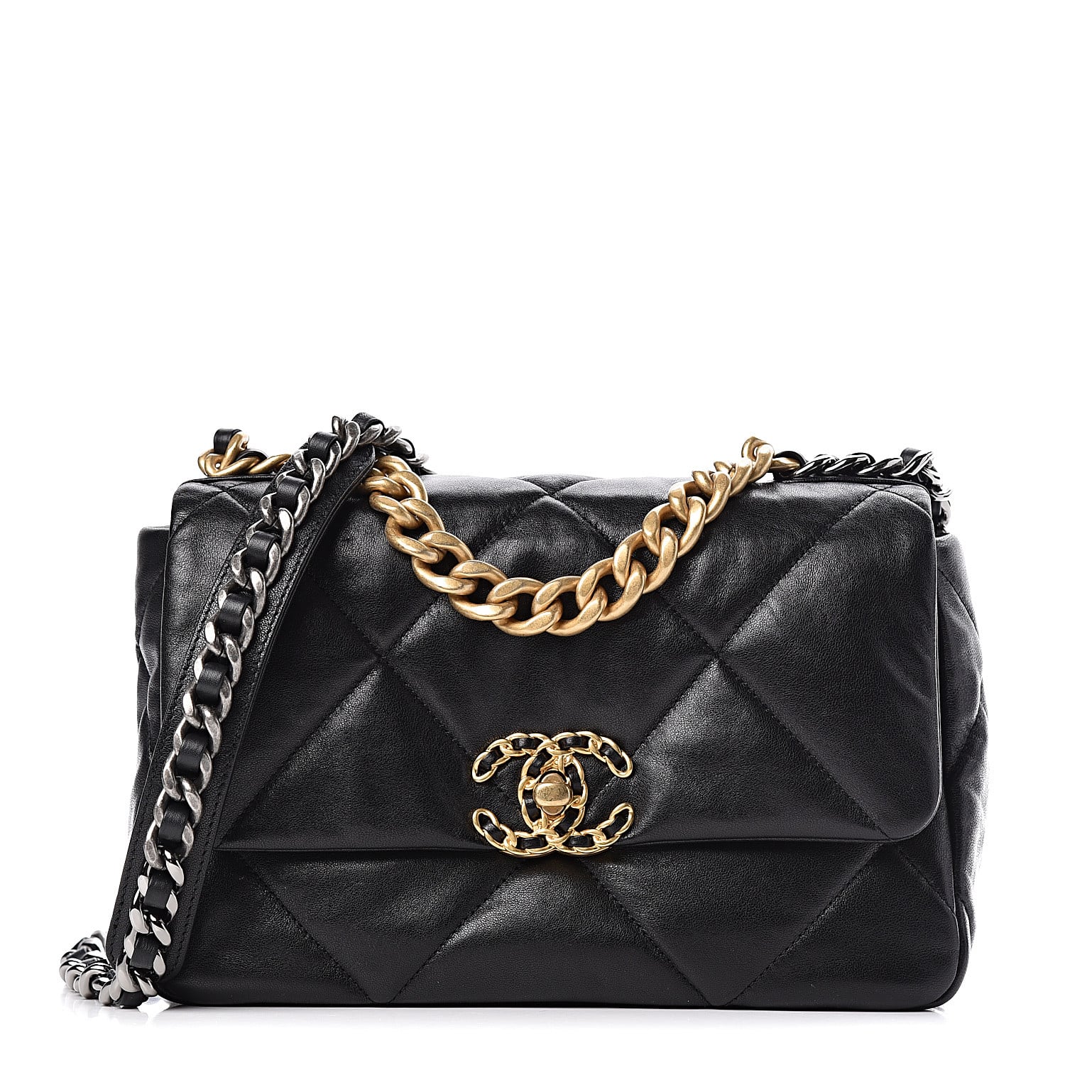 Chanel So Black Chevron Jumbo Double Flap Bag, 1stdibs.com