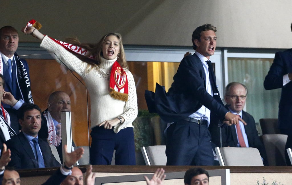 The duo couldn't contain their excitement while cheering at the Champions League Quarter Final match in April 2015 in Monaco.