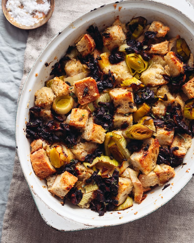 Unique Thanksgiving Side Dish: Simple Garlicky Vegan Sourdough Stuffing