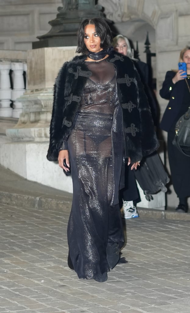 Ciara's Sheer Naked Dress at Paris Fashion Week | POPSUGAR Fashion Photo 3