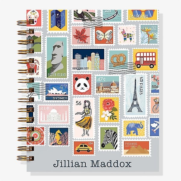 Paper Source 12-Month World Stamps Collection Custom Planner