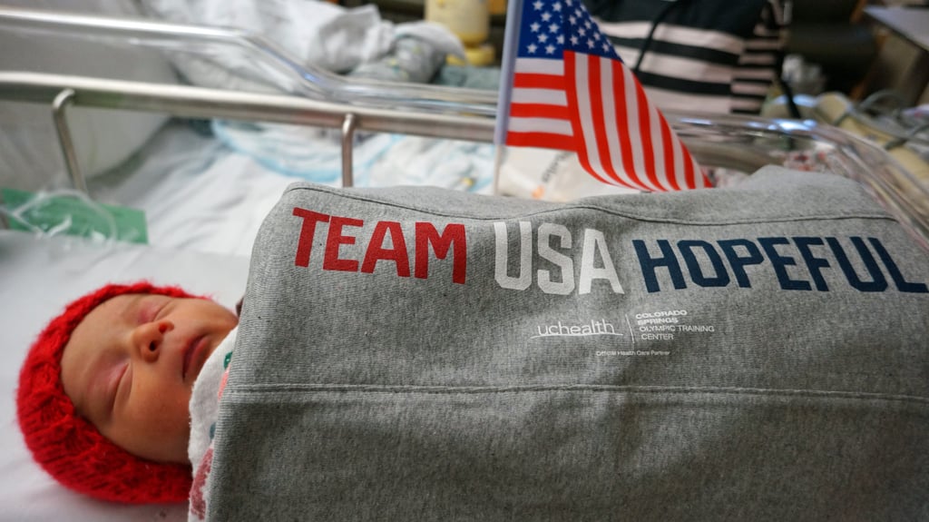 Team USA Hopeful Burp Cloths on Babies Born During Olympics