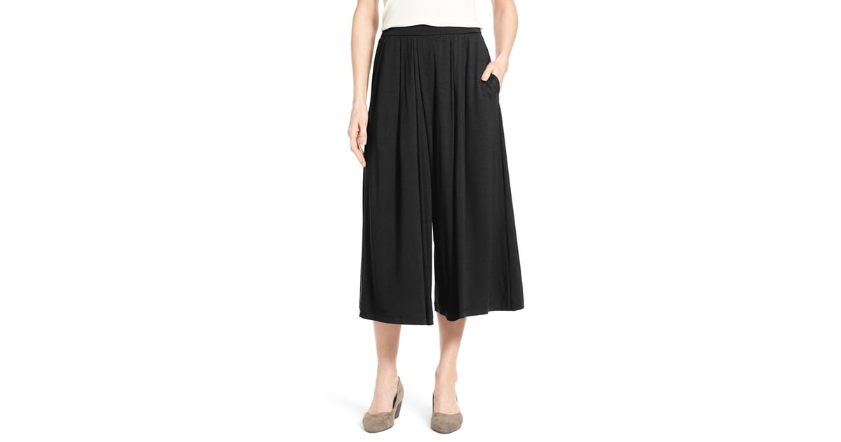 Eileen Fisher Pleat Wide Leg Crop Pants ($178) | Pleated Fashion Trend ...