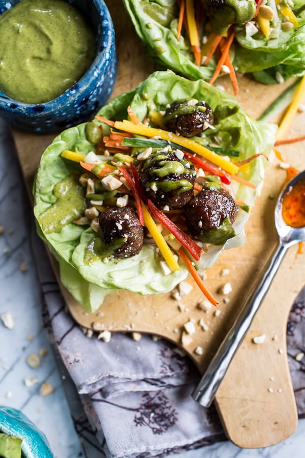 Vietnamese Meatball Lettuce Wraps