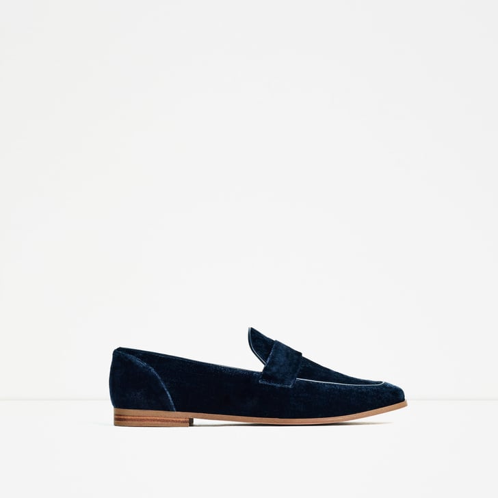 Zara Velvet Loafers ($50) | Fall Shoe Trends 2016 | POPSUGAR Fashion ...