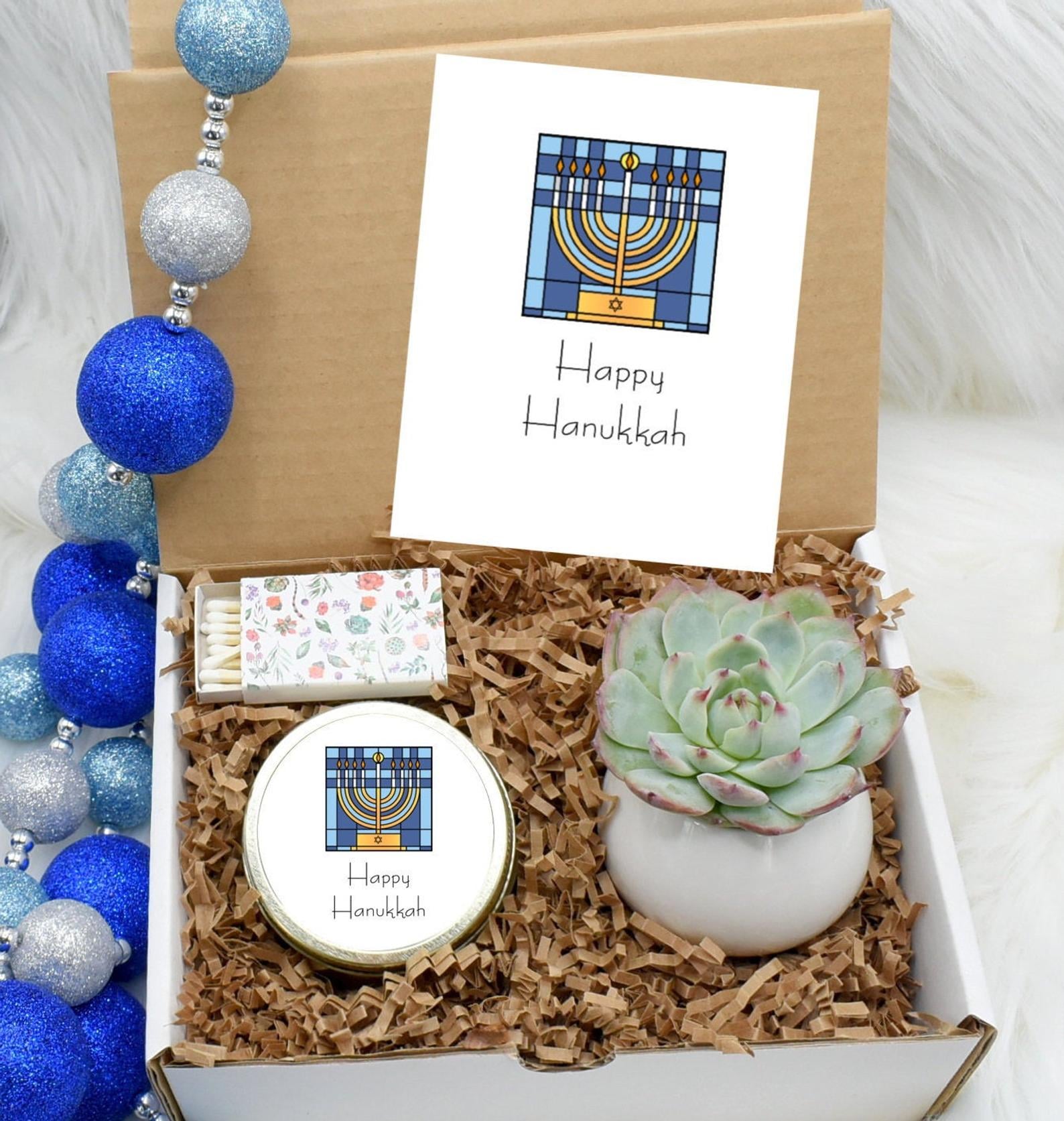A Cute Gift Set: Happy Hanukkah Hanukkah Gift Box | 19 Hanukkah Gifts That  Will Make You Wish The Holiday Was Longer Than 8 Nights | Popsugar Smart  Living Photo 18