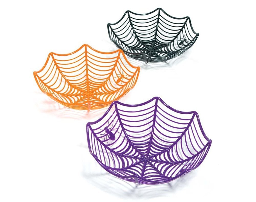 Swap these Large Plastic Spider Web Bowls ($10 for set of 3) for your everyday set.