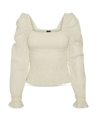 Vero Moda Smocked Square-Neck Top