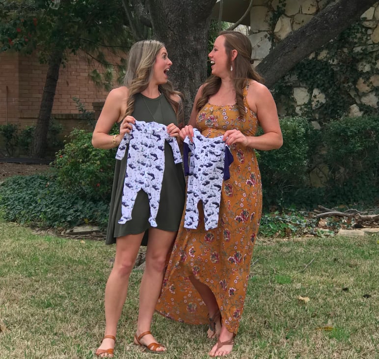These future cousins are going to look so cute in those matching onesies!

    Related:

            
            
                                    
                            

            32 Adorable Onesies That Will Make Your Twins Instagram Famous