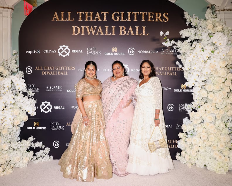 Maya Mukherjee, Ann Mukherjee, and Anu Rao at the New York City All That Glitters Diwali Ball
