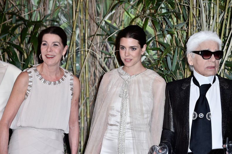 Charlotte Stood by Designer Karl Lagerfeld's Side at the 62nd Rose Ball
