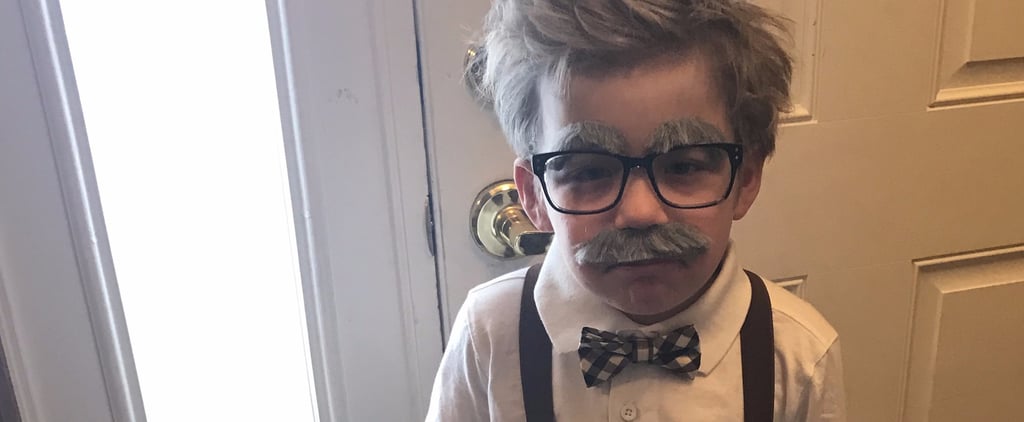 Little Boy Dresses as Old Man For 100th Day of School