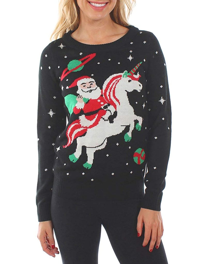Women's Santa Unicorn Christmas Sweater