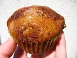 Low-fat Raspberry Rhubarb Muffins