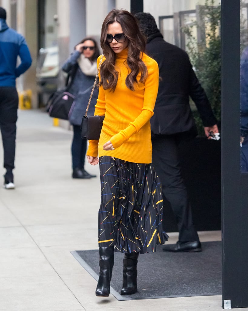 Victoria Beckham Wearing a Turtleneck February 2016