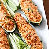Buffalo Chicken Courgette Boats
