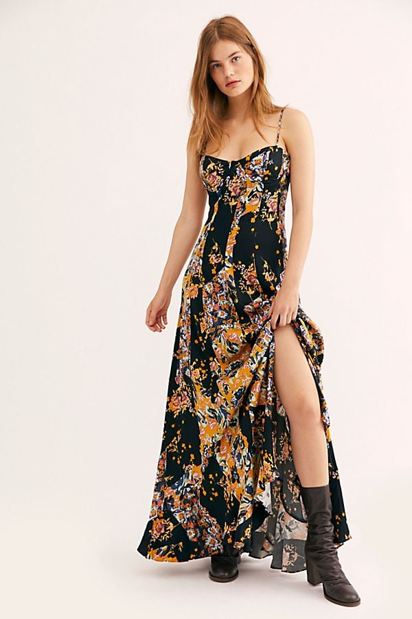 Under the Moon Light Patchwork Maxi Dress