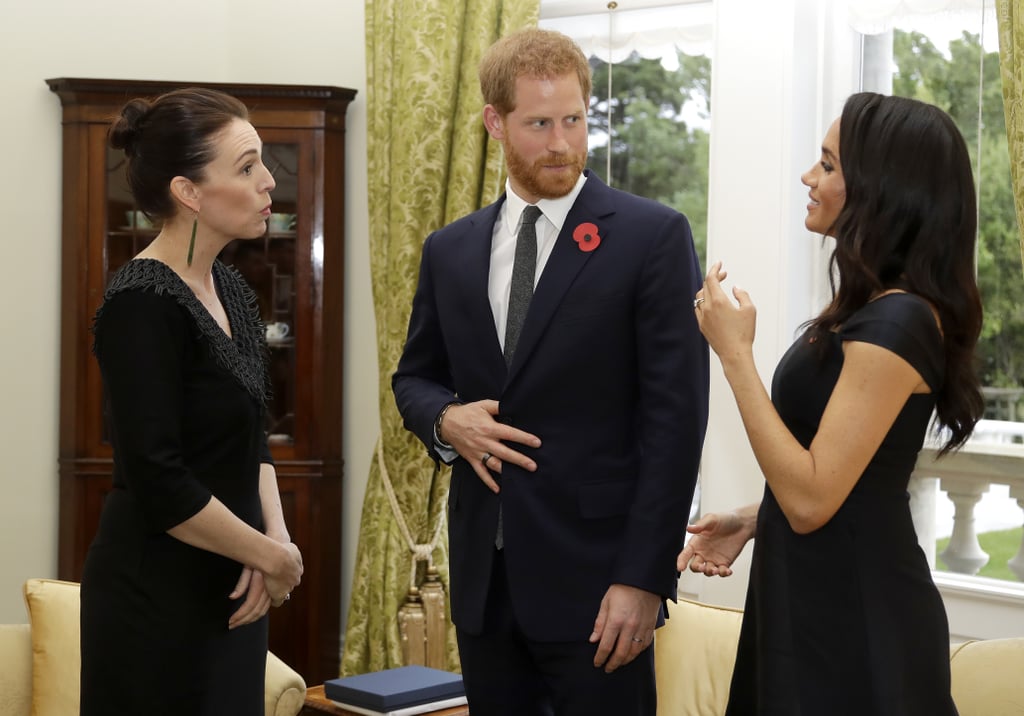 Meghan Markle Navy Gabriela Hearst Dress in New Zealand