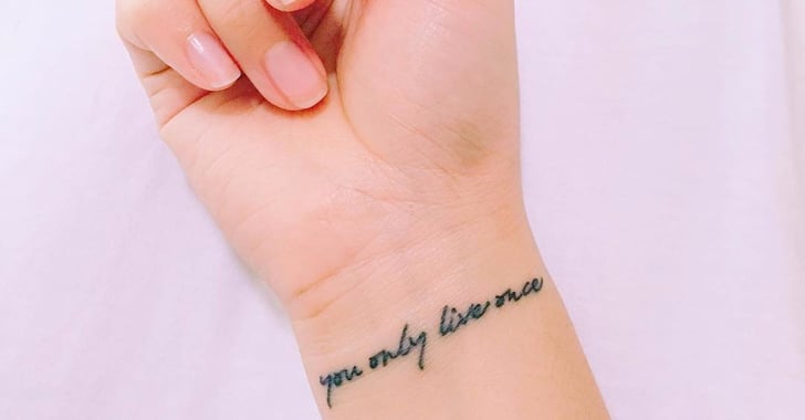 Vivian be free you only live once quote tattoo  Tattoogridnet