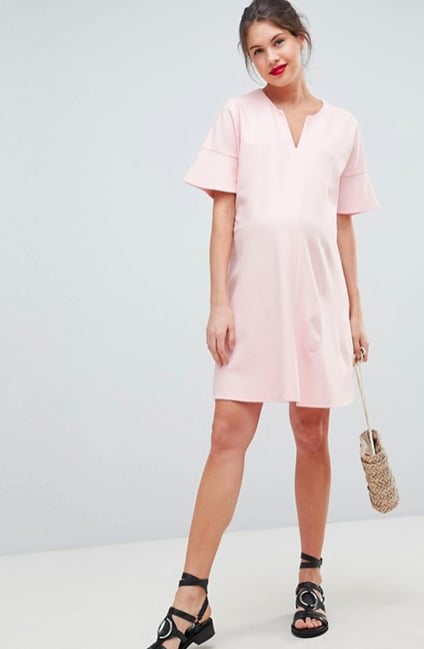 Isabella Oliver Shift Dress With Fluted Sleeves