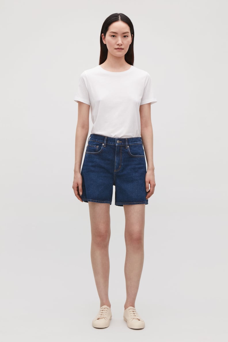 COS High-Waisted Denim Shorts