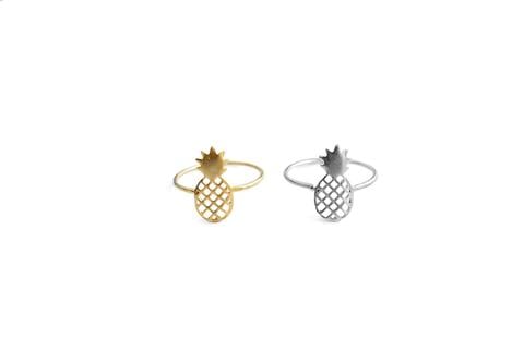 A fun ring you can add to your daily rotation or wear as a dainty statement piece.
Mulberry and Grand Pineapple Ring ($18)