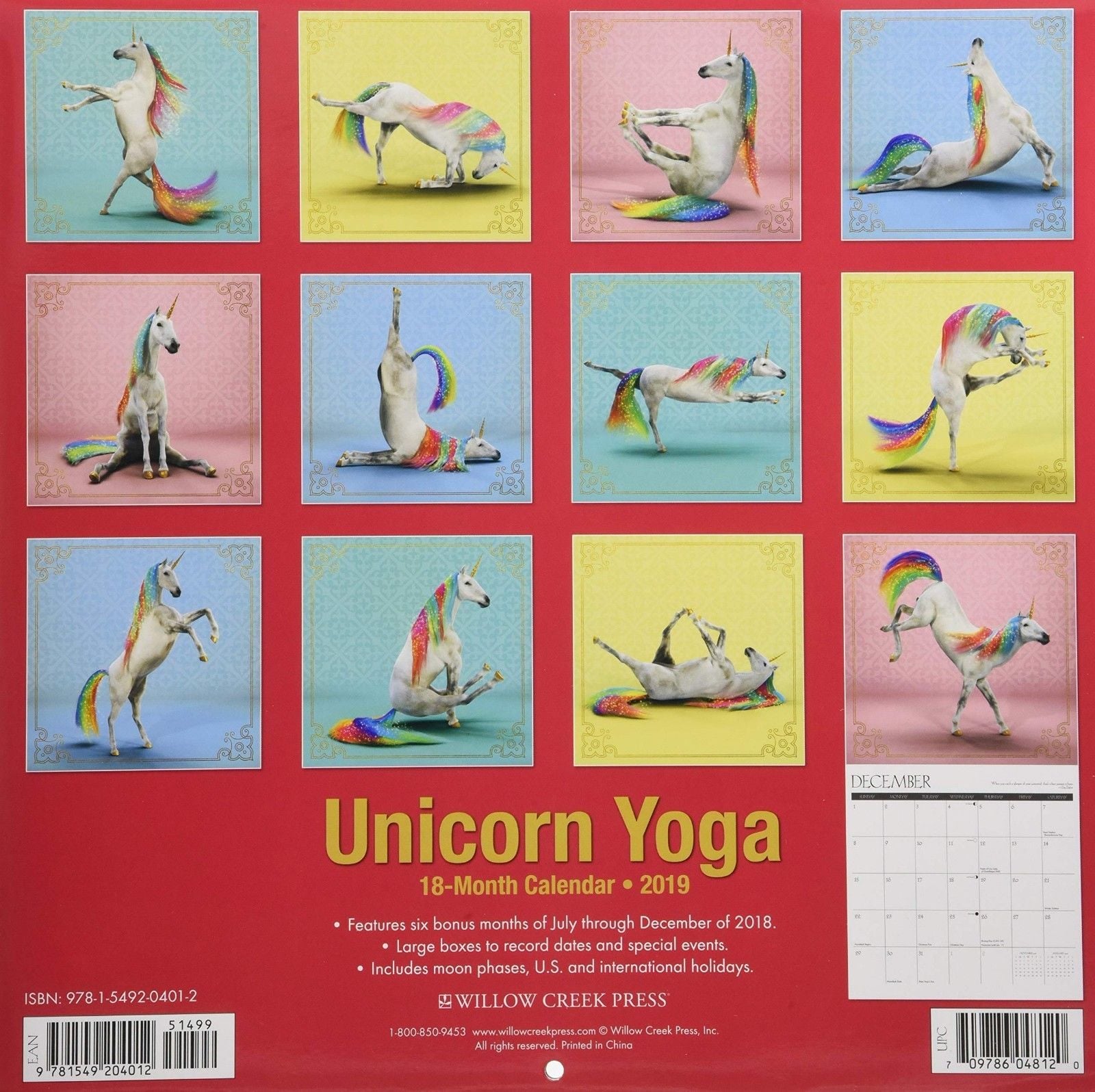 Unicorn Yoga Calendar POPSUGAR Fitness