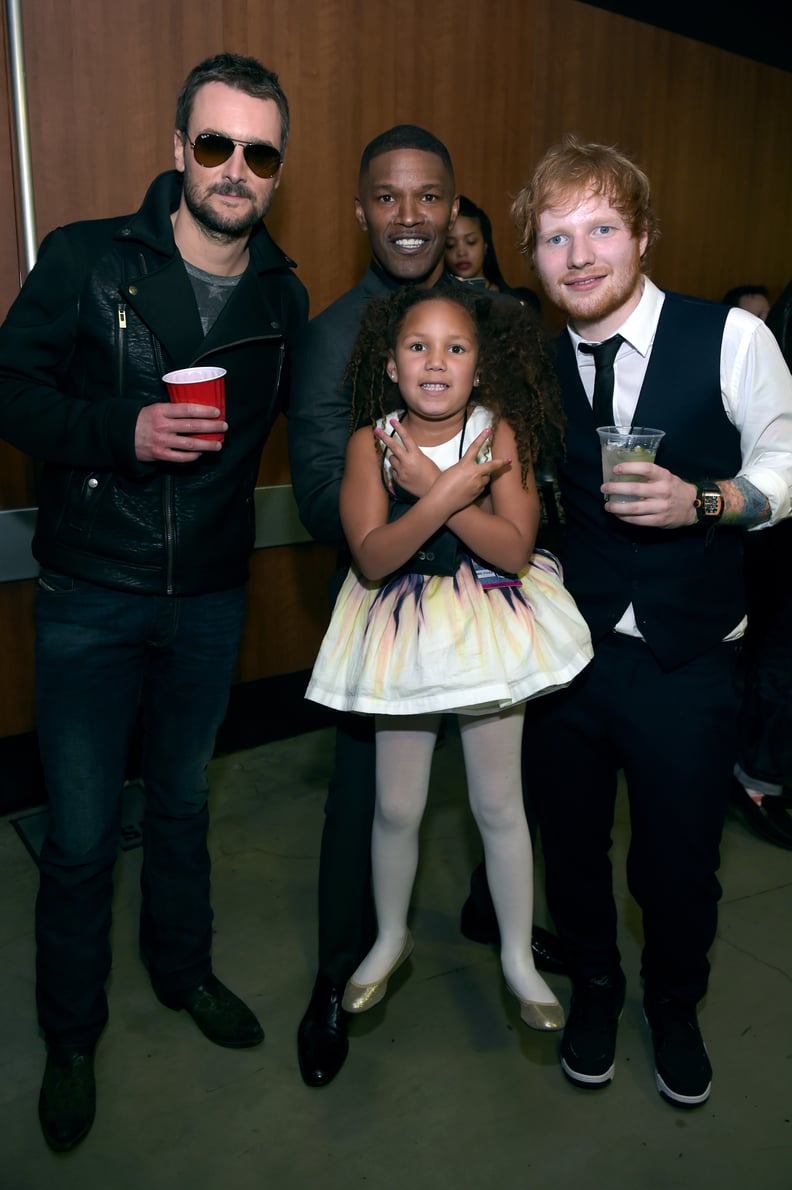 Eric Church, Jamie Foxx and His Daughter Annalise, and Ed Sheeran