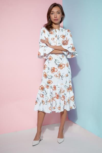 floral-print dress