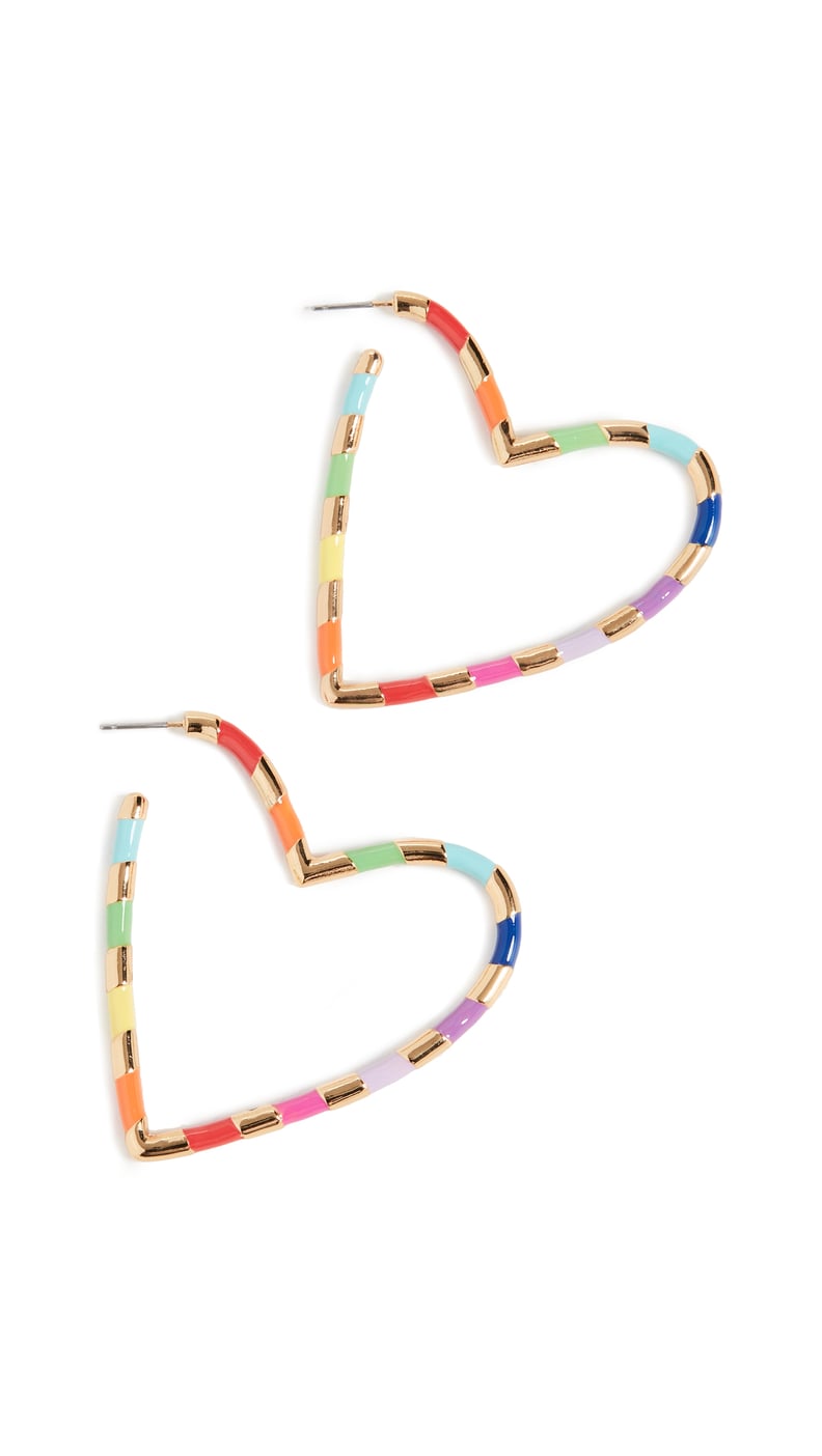 BaubleBar Annaelle Heart Hoop Earrings