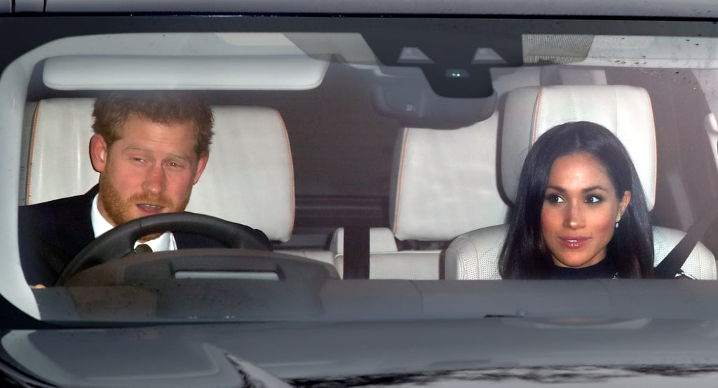 Prince Harry and Meghan Markle at Queen's Christmas Lunch