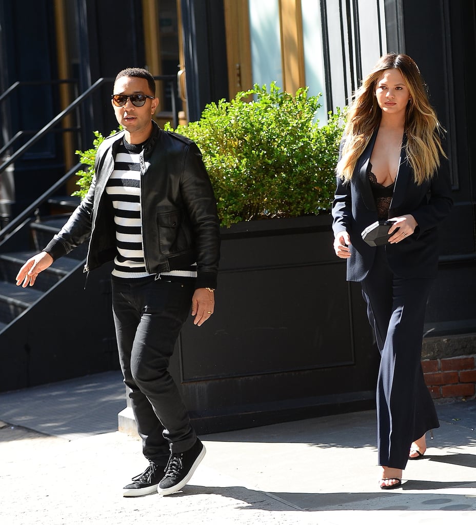 Chrissy Teigen John Legend Hold Hands in NYC May 2016