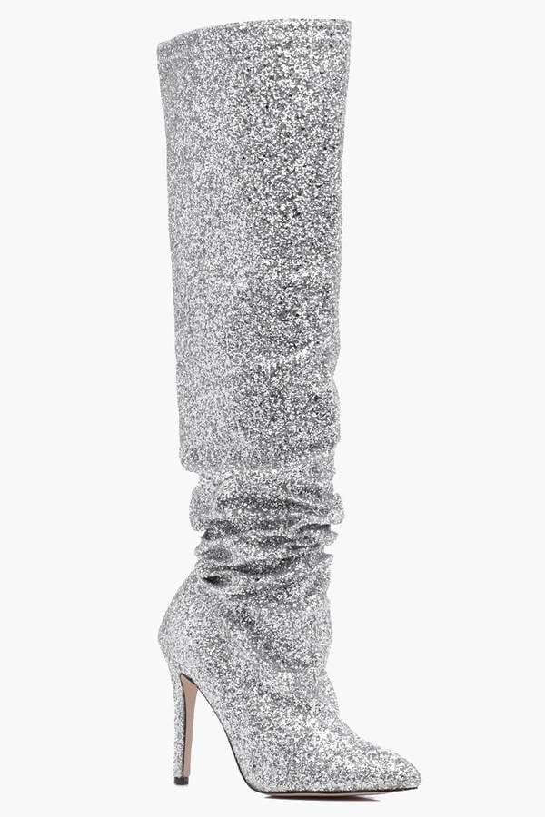 boohoo Premium Poppy Slouch Over the Knee Boot