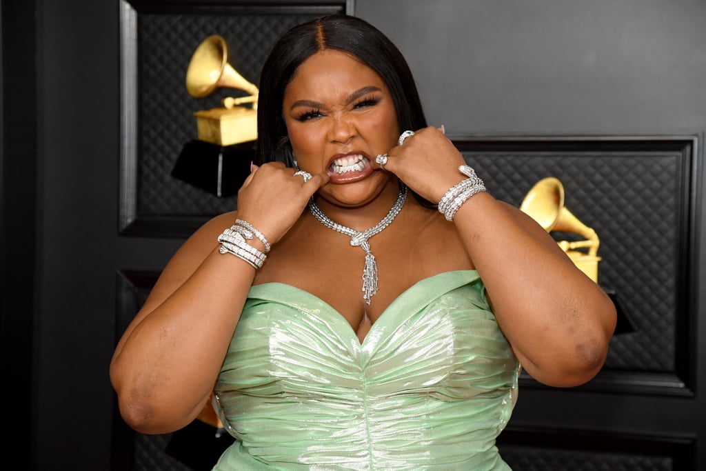 Lizzo in Custom Balmain at the 2021 Grammy Awards