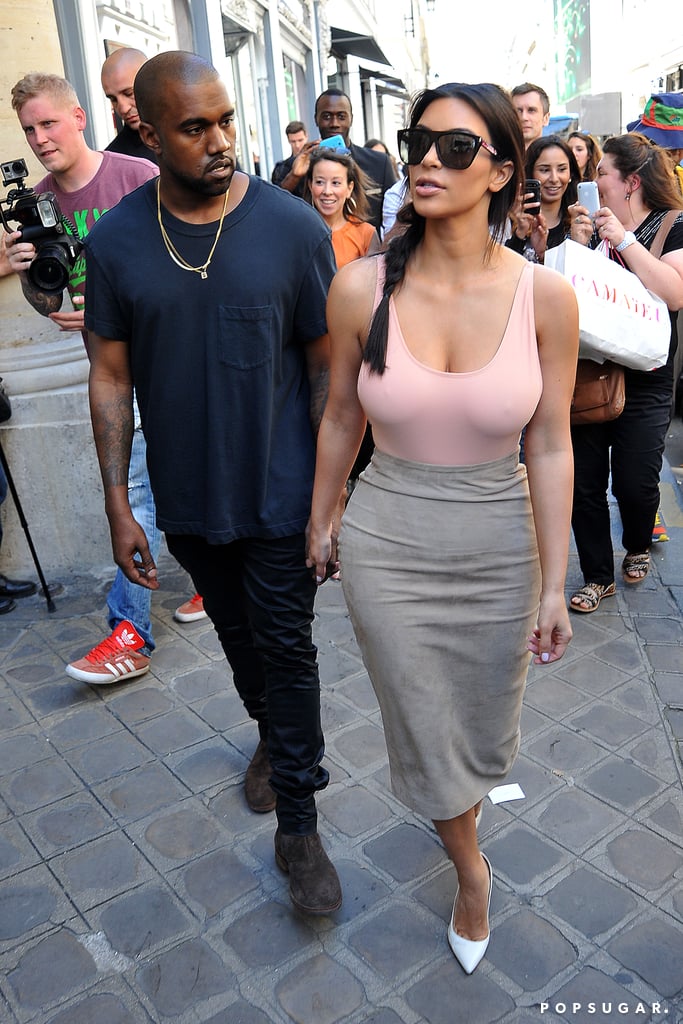 Kim Kardashian and Kanye West in Paris Before Wedding